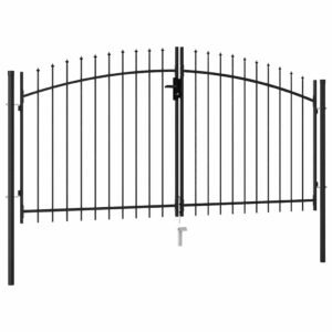 Fence Gate Woerden Double Door with Spike Top 299.5x199.5 cm