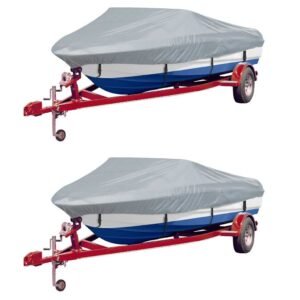 Boat Covers 2 pcs Grey Length 610-671 cm Width 254 cm