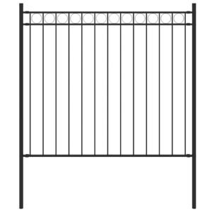 Garden Fence ASSEN Steel 1.7x0.8 m Black