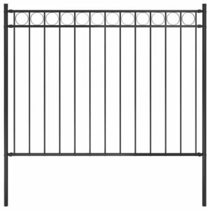 Garden Fence ASSEN Steel 1.7x1.2 m Black