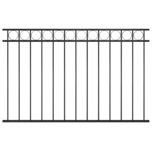 Fence Panel ASSEN Steel 1.7x1 m Black
