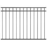 Fence Panel ASSEN Steel 1.7x1.2 m Black