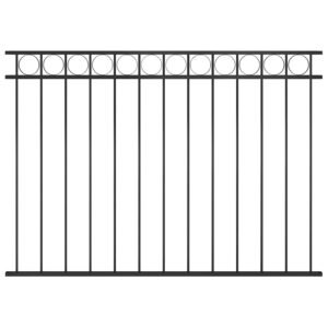 Fence Panel ASSEN Steel 1.7x1.2 m Black