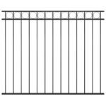 Fence Panel ASSEN Steel 1.7x1.5 m Black