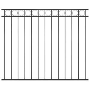 Fence Panel ASSEN Steel 1.7x1.5 m Black