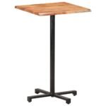 Bar Table with Live Edges 60x60x110 cm Solid Acacia Wood