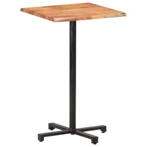 Bar Table with Live Edges 60x60x110 cm Solid Acacia Wood