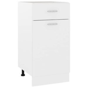 Drawer Bottom Cabinet Lyon White 40x46x81.5 cm Engineered Wood