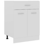 Drawer Bottom Cabinet Lyon White 60x46x81.5 cm Engineered Wood
