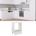 Oven Cabinet Lyon White 60x46x81.5 cm Engineered Wood