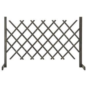 Garden Trellis Fence Grey 120x90 cm Solid Firwood
