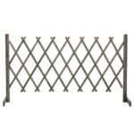 Garden Trellis Fence Grey 150x80 cm Solid Firwood