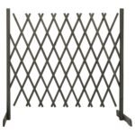 Garden Trellis Fence Grey 180x100 cm Solid Firwood
