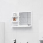 Bathroom Mirror White 60x10.5x45 cm Engineered Wood