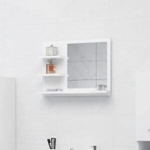 Bathroom Mirror White 60x10.5x45 cm Engineered Wood