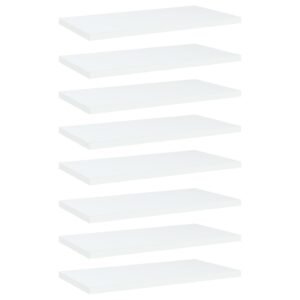 Bookshelf Boards 8 pcs White 40x20x1.5 cm Engineered Wood