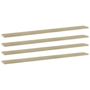 Bookshelf Boards 4 pcs Sonoma Oak 100x10x1.5 cm Engineered Wood