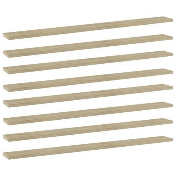 Bookshelf Boards 8 pcs Sonoma Oak 100x10x1.5 cm Engineered Wood