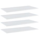 Bookshelf Boards 4 pcs High Gloss White 100x50x1.5 cm Engineered Wood