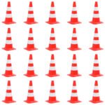 Reflective Traffic Cones 20 pcs Red and White 50 cm