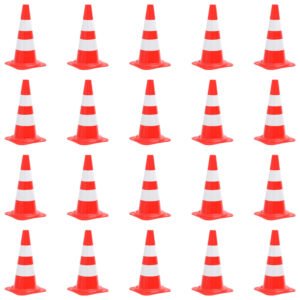 Reflective Traffic Cones 20 pcs Red and White 50 cm