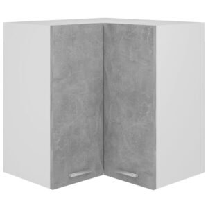 Hanging Corner Cabinet Lyon Concrete Grey 57x57x60 cm Engineered Wood