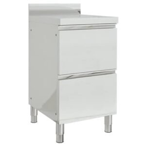 Commercial Kitchen Cabinet with 2 Drawers 50x60x96 cm