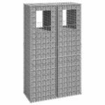 Gabion Basket Posts 2 pcs 50x50x180 cm Iron