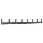 U-shape Gabion Basket with 8 Posts Iron 860x20x100 cm