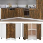 Kitchen Cabinet Lyon Smoked Oak 75.5x75.5x81.5 cm Engineered Wood