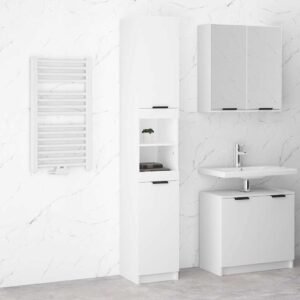 Bathroom Cabinet White 32x34x188.5 cm Engineered Wood