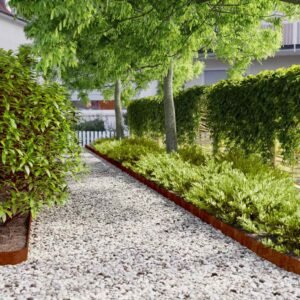 Lawn Edgings 10 pcs 10x103 cm Flexible Corten steel