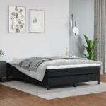 Pocket Spring Bed Mattress Medium Black 137x190x20 cm Full Faux Leather
