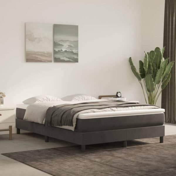 Pocket Spring Bed Mattress Medium Dark Grey 137x190x20 cm Double Velvet