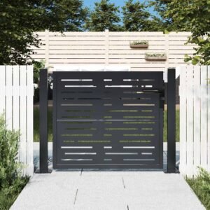 Garden Gate Anthracite 100x100 cm Steel Square Design