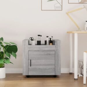 Desk Trolley Grey Sonoma 60x45x60 cm Engineered Wood