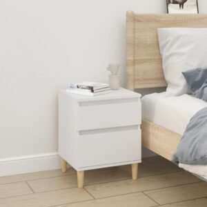 Bedside Cabinet White 40x35x50 cm