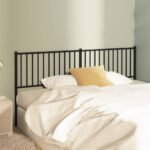 Metal Replace Headboard Black 180 cm