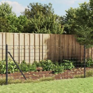 Wire Mesh Fence with Flange Anthracite 1x25 m