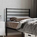 Metal Replace Headboard Black 107 cm