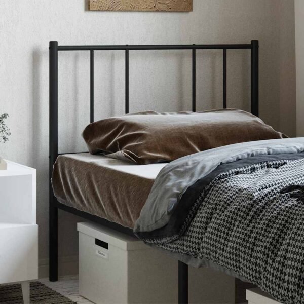 Metal Replace Headboard Black 90 cm