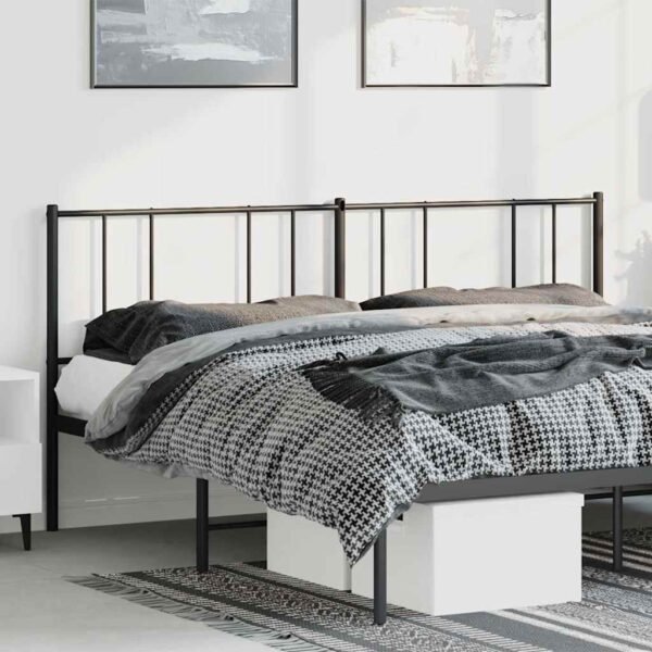 Metal Replace Headboard Black 180 cm