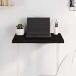 Table Top Dark Brown 60x50x4 cm Treated Solid Wood Oak