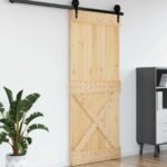 Door NARVIK Natural 95 x 210 cm Solid Pine Wood