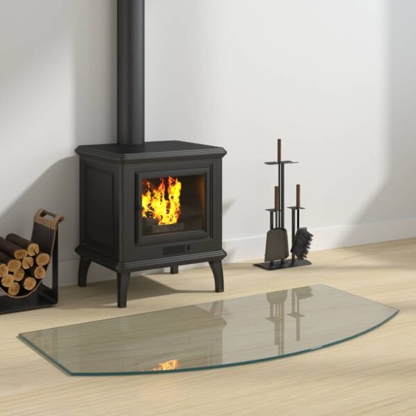 Fireplace Glass Plate Transparent 100 x 50 cm Glass