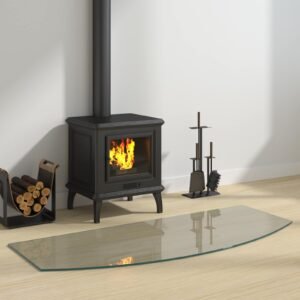 Fireplace Glass Plate Transparent 120 x 50 cm Glass