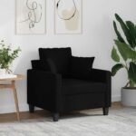 Sofa Chair Black 60 cm Fabric