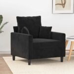 Sofa Chair Black 60 cm Velvet