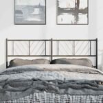 Metal Replace Headboard Black 135 cm