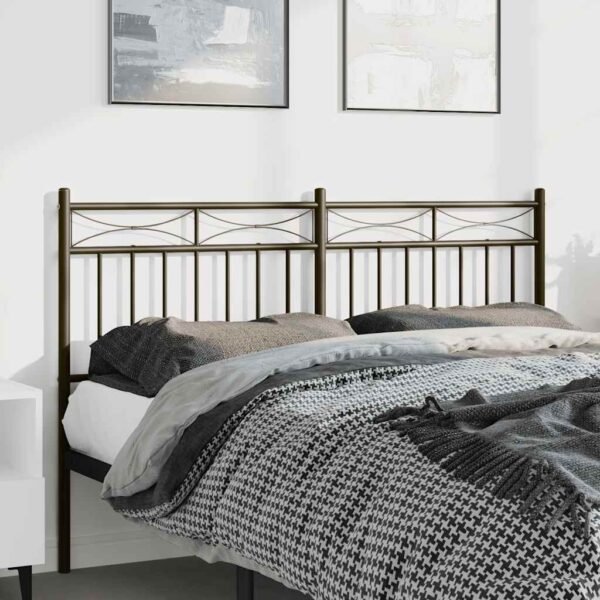 Metal Replace Headboard Black 150 cm